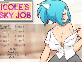 Nicole risky job [hentai game pornplay ] ep.2 fondling tits to attract more customers