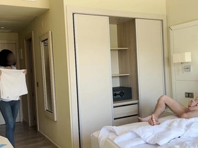 Public dick flash. i pull out my dick in front of a hotel maid and she agreed to jerk me off.