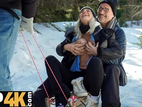 Daddy4k. sex(-cident) while skiing