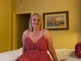 Casting curvy: thick married milf fucks during audition