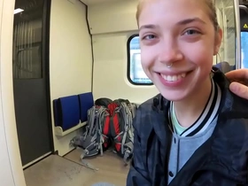 Real public blowjob in the train - pov oral creampie by mihanika69 and michaelfrost