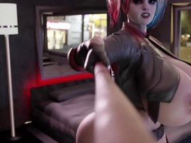 Thick harley queen being fucked hard in  ass